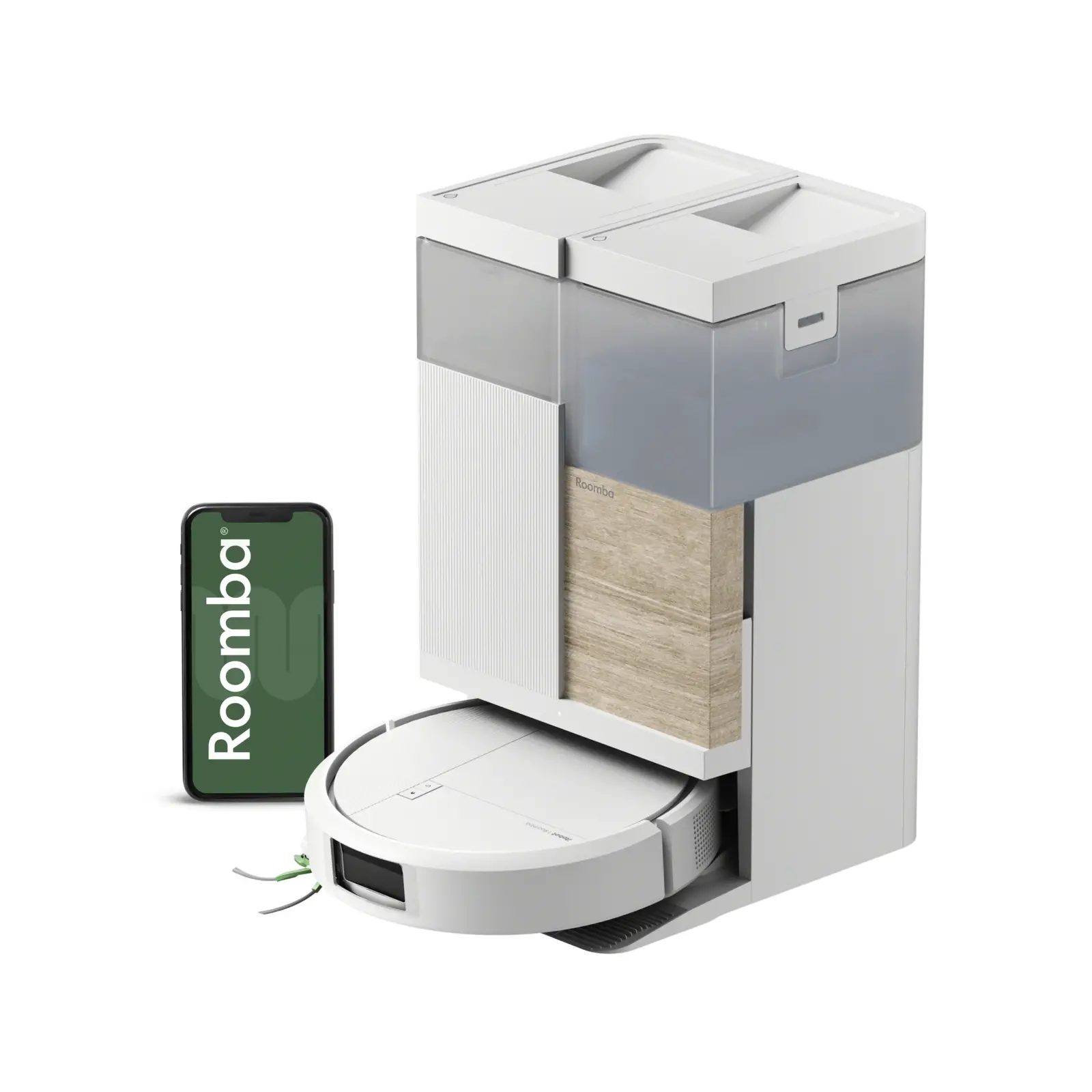 Nasswisch-Roboter, Staubsauger-Roboter, Clean Base,IRobot weiß