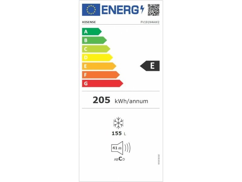 Gefrierschrank 155 Liter 5 Schubladen Hisense NoFrost.