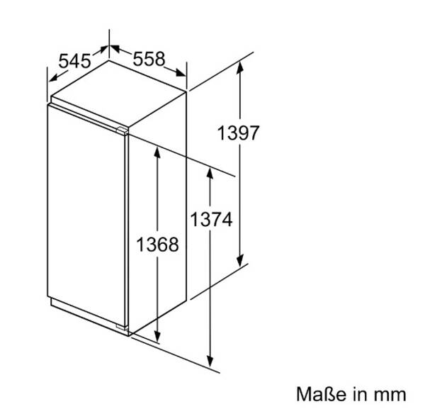 Einbau-Kühlschrank Bosch, integrierbar, Festtürmontage,