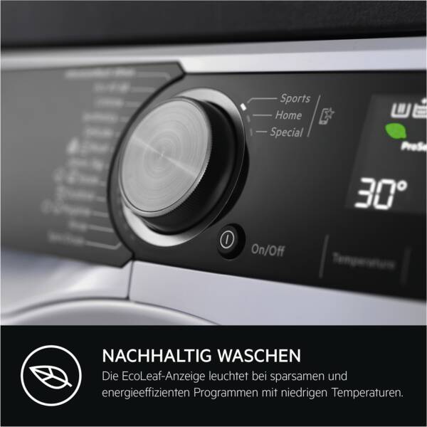 Waschmaschine, 9 kg Füllmenge, Schleuderdrehzahl U/min: maximal 1.600,