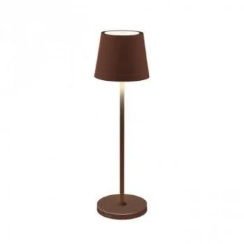 LED Tischleuchte braun.