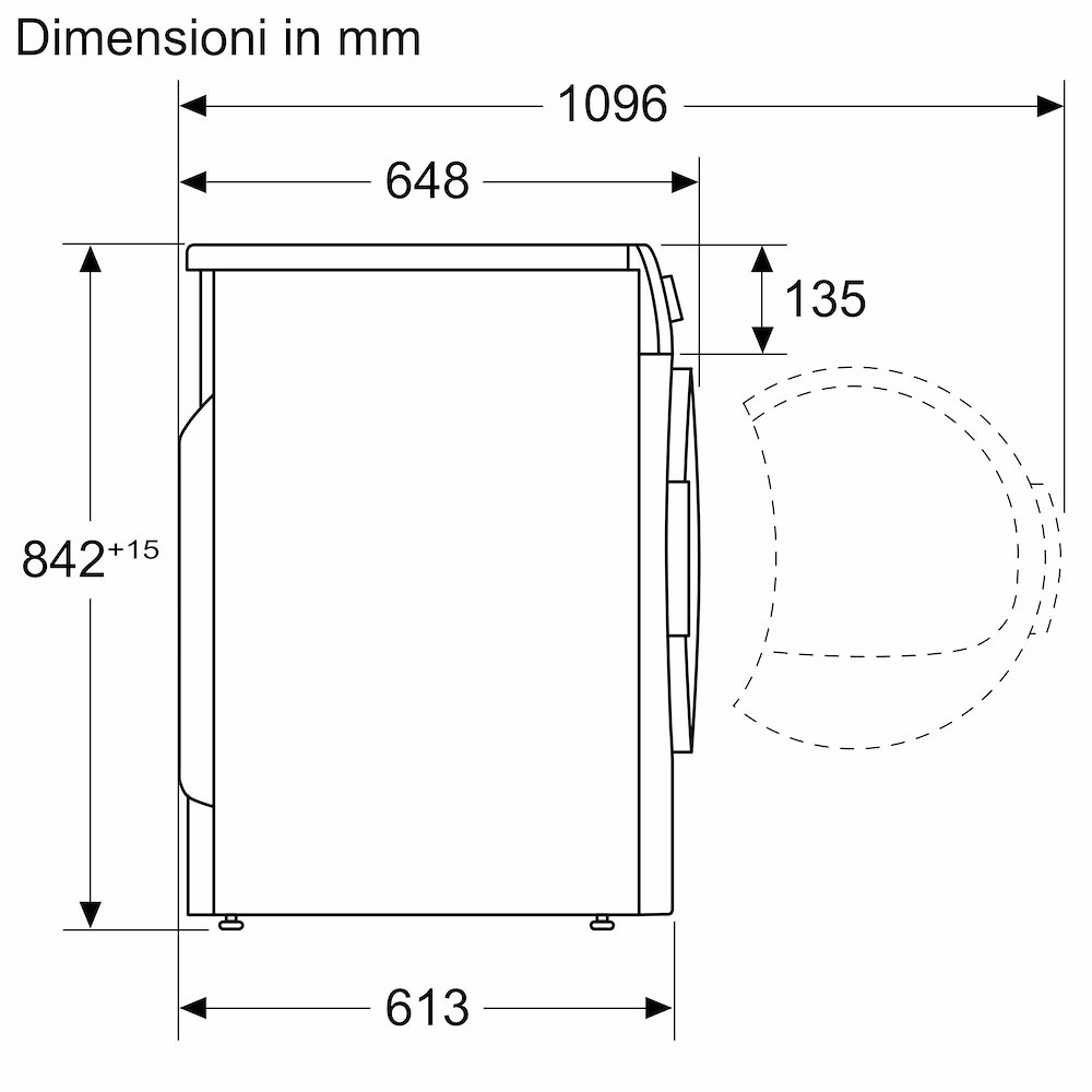 Wärmepumpentrockner, Frontlader, 8 kg, Energieeffizienzklasse C, mit Sensor, Auto Dry