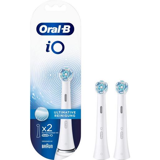 Spazzolini di ricambio Oral B iO, confezione da 2, neri.