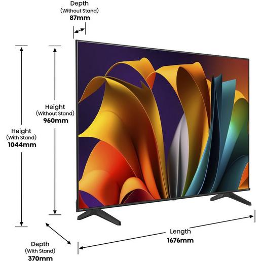 Fernseher Hisense 75 Zoll UHD Smart TV.