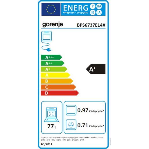 Einbaubackofen Gorenje mit Pyrolyse Selbstreinigung.