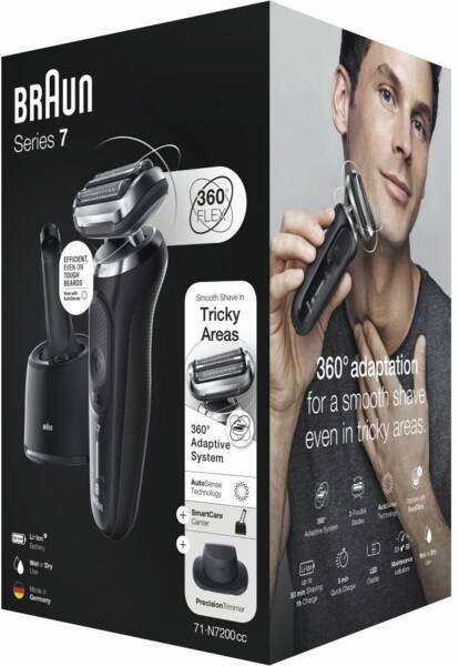 Rasierer, Nass-/Trockenanwendung, Akkubetrieb mit Reinigungsstation