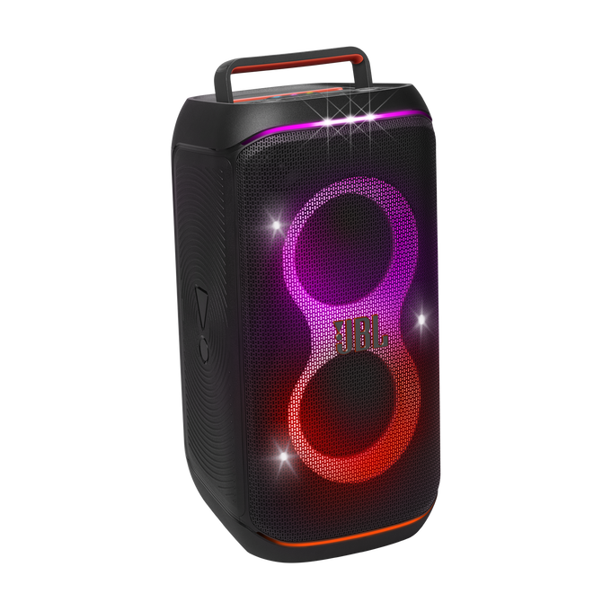 Bluetooth-Lautsprecher JBL mit 160W Leistung und RGB-Licht.