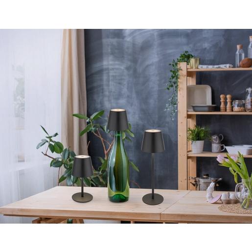 Lampada da tavolo Vannie I 3W LED CCT 200lm + batteria, nero opaco