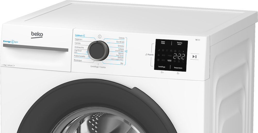 WASCHMASCHINE BEKO 9KG 1400U. Klasse A INVERTER DAMPF.