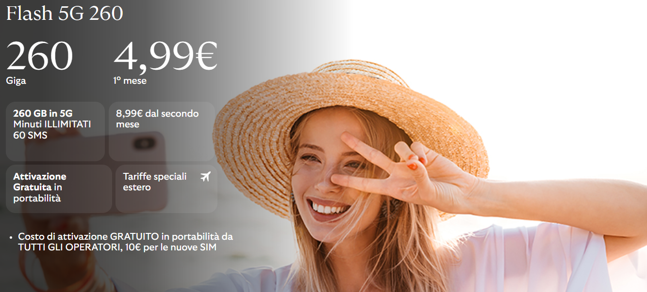 SIM Uno Mobile "Flash 5G 260".