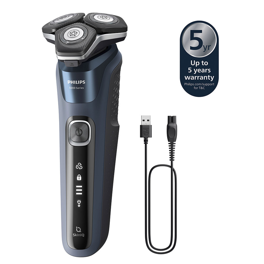 RASOIO ricaricabile Philips POWERCUT BLADES 5D FLEX W&D AUT.60MIN.
