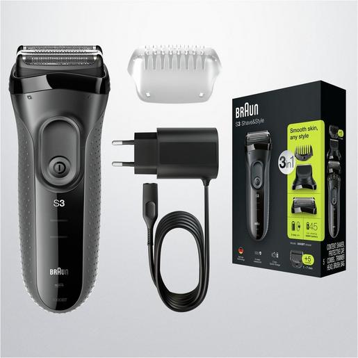 Rasoio a secco e a umido Braun Series 3 Shave&Style.