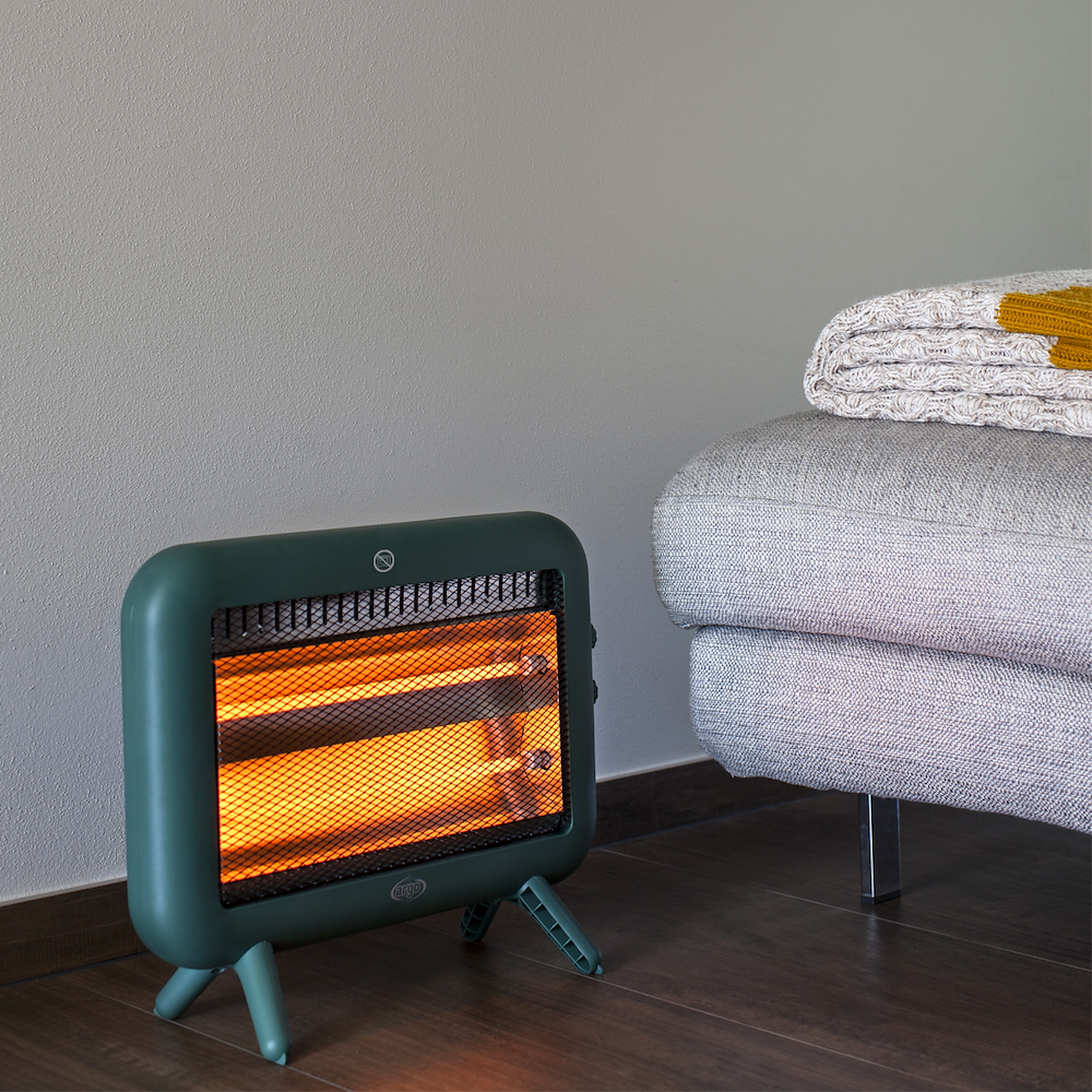 HEIZOFEN QUARZ 1000W 2 STUFEN GRÜN