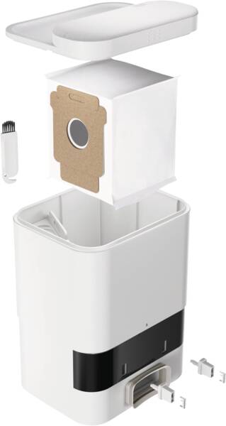 Robot aspirapolvere, funzionamento senza sacchetto, volume del contenitore max. 0,4 l,