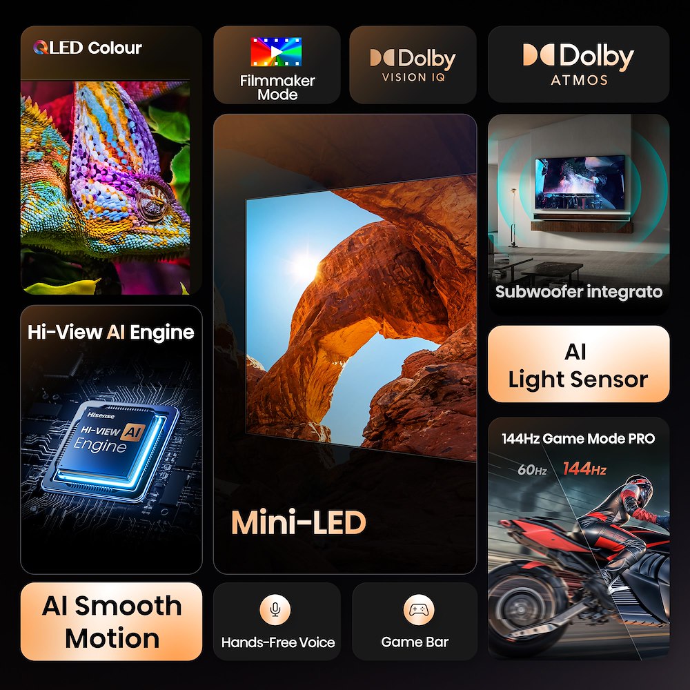 MINILED ULED-Fernseher 65"UHD 4K 144HZ T2/S2 SMA.VID.U8.5. MINILED ULED-Fernseher 65"UHD 4K 144HZ T2/S2 SMA.VID.U8.5.