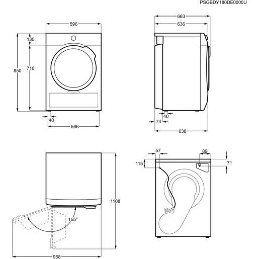 TROCKNER AEG 8KG mit Wärmepumpe A+++.